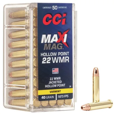 Balas CCI Maxi-Mag 22 WMR 40gr HP Copper Plated x50