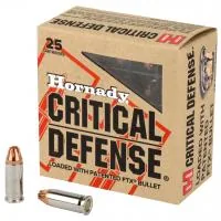 Balas Hornady Critical Defense 25 ACP 35gr FTX x25