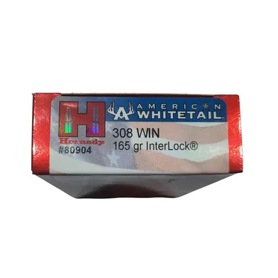 Balas Hornady American Whitetail 308 Win 165gr Interlock x20