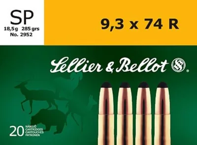 Balas Sellier & Bellot 9.3×74R 285gr SP x20