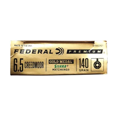 Balas Federal Gold Medal 6.5 Creed 140gr x20