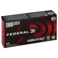 Balas Federal American Eagle 9mm 147gr FMJ x50