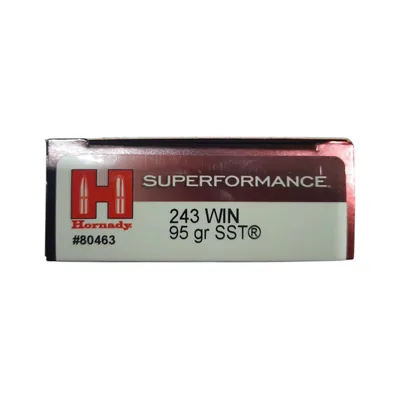 Balas Hornady Superformance 243 Win 95gr SST x20