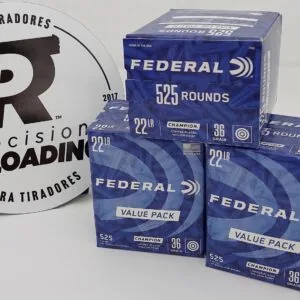 Balas Federal Champion 22 LR High Velocity 40gr HP Lead Copper Plated x525