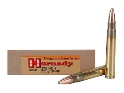 Balas Hornady Dangerous Game Series 375 H&H 270gr Sp-Rp x20