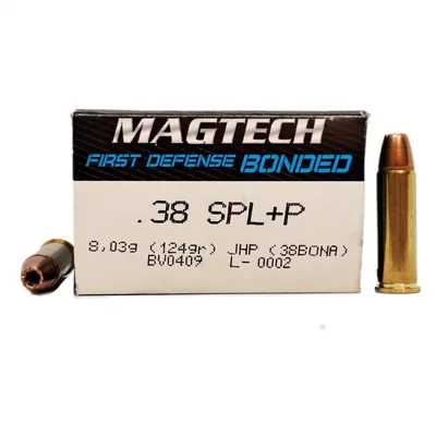 Balas Magtech Guardian Gold 38 Spc +P 124gr JHP x50