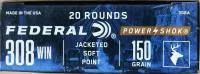 Balas Federal 308 Win 150gr SP x20