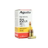 Balas Aguila 22 LR High Velocity 40gr Solid Copper Plated x50