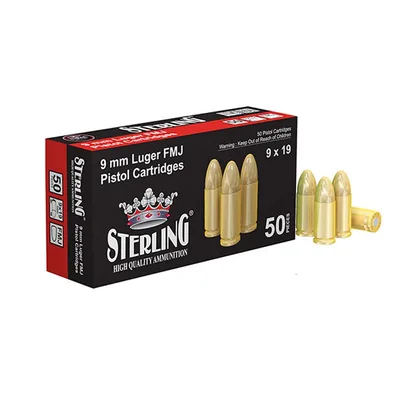 Balas Sterling 9mm 124gr x50
