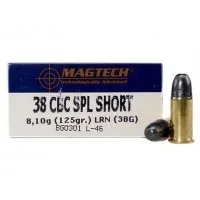 Balas Magtech 38 Short 125gr Lead Round Nose x50