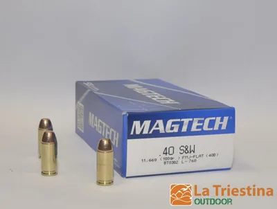 Balas Magtech 40 S&W 180gr FMJ Flat x50