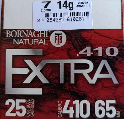 Cartuchos Bornaghi 36GA Shot N7/14g x25