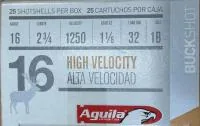 Cartuchos Aguila 16GA Buckshot x25