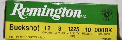 Cartuchos Remington 12GA Buckshot x5