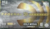 Balas Federal Gold Medal 22 LR 40gr Solid Lead x50