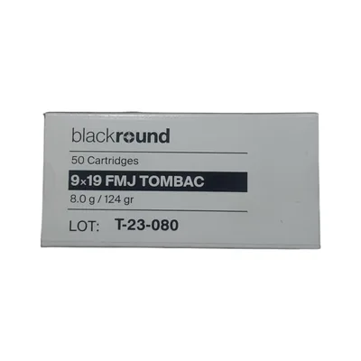 Balas Blackround 9mm 124gr FMJ