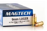 Balas Magtech 9mm 95gr JSP Flat x50