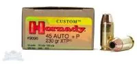 Balas Hornady 45 ACP +P 230gr XTP x20