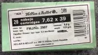 Balas Sellier & Bellot 7.62×39 123gr FMJ x20