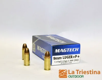 Balas Magtech 9mm +P+ 115gr JHP x50