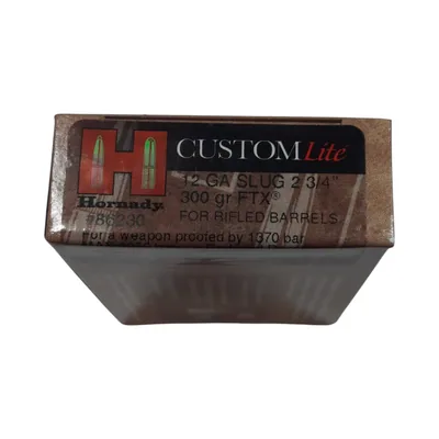 Cartuchos Hornady Custom 12GA Slug FTX x5
