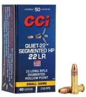 Balas CCI Quiet-22 22 LR Subsonic 40gr HP Lead Round Nose x50