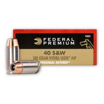 Balas Federal Hydra-Shok 40 S&W 155gr JHP x20