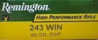 Balas Remington 243 Win 80gr SP x20