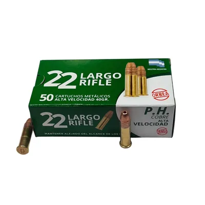 Balas Orbea 22 LR High Velocity 40gr HP Copper Plated x50
