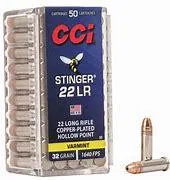 Balas CCI Stinger 22 LR HP Copper Plated x50