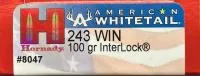 Balas Hornady American Whitetail 243 Win 100gr Interlock Boat Tail x20